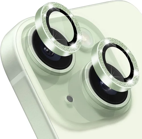 Miniatura 19 de Protector de lente de cámara compatible con iPhone 15 y 15 Plus, cubierta antiarañazos, protector de lente de vidrio templado 9H, protector de Negro