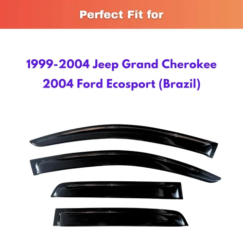 Miniatura 498 de KPY Visor de ventana compatible con Kia Soul 2009-2013, Protector contra lluvia de 4 unidades, deflectores de ventilación de ventana lateral