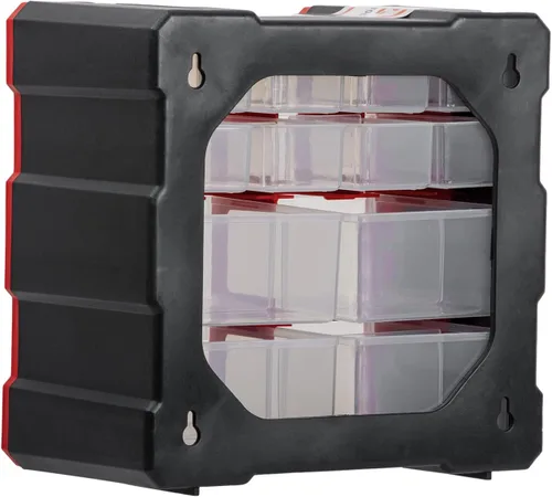 Miniatura 5 de INTERTOOL Organizador de piezas pequeñas – 12 cajones de contenedores extraíbles – Caja de herramientas para almacenar hardware y organización