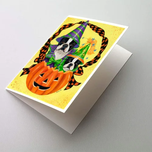 Miniatura 253 de Caroline's Treasures PPP3013GCA7P - Tarjetas de felicitación y sobres para mascotas de Basset Hound Teacher, paquete de 8 tarjetas en blanco