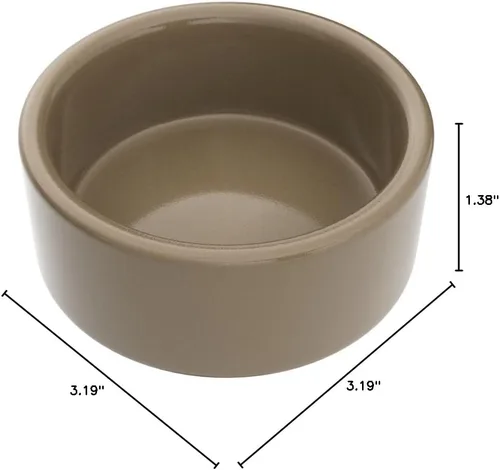 Miniatura 5 de Cuenco de cerámica de gres para hámsteres Kaytee, marrón, 7.6 cm