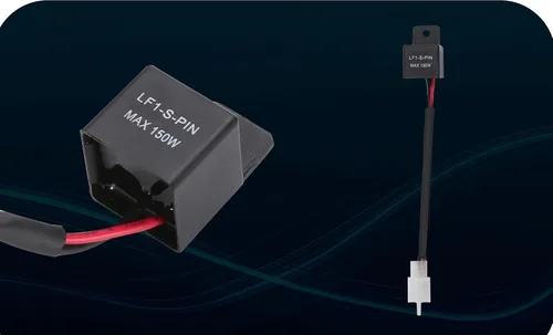 Miniatura 5 de (1) Relé de intermitencia LED electrónico de 2 pines 12V LF1-S-PIN MAX 150W para corregir el hiperdestello de las luces intermitentes LED