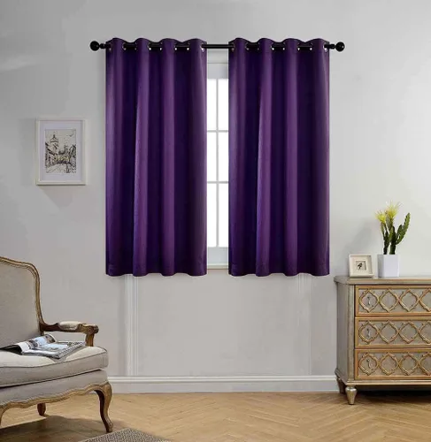 Miniatura 24 de Miuco paneles de cortina de oscurecimiento con arandelas, cortinas opacas con textura para salón, juego de 2