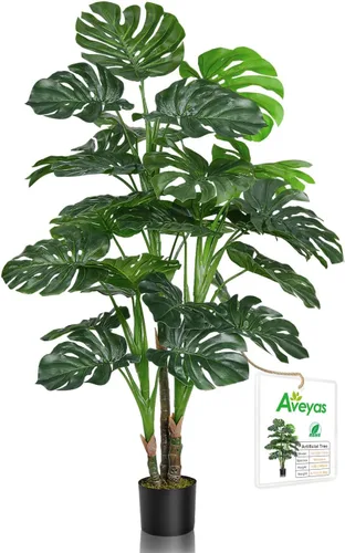 Miniatura 12 de Aveyas Árbol Artificial Ave del Paraíso de 6 pies para Decoración del Hogar, Planta de Piso Falsa de 6 Pies, Árbol Tropical Falso de Hoja de Plátano