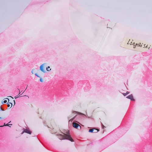 Miniatura 2 de WYYXXT Vestido de princesa para niñas, vestido casual con estampado de dibujos animados para niñas