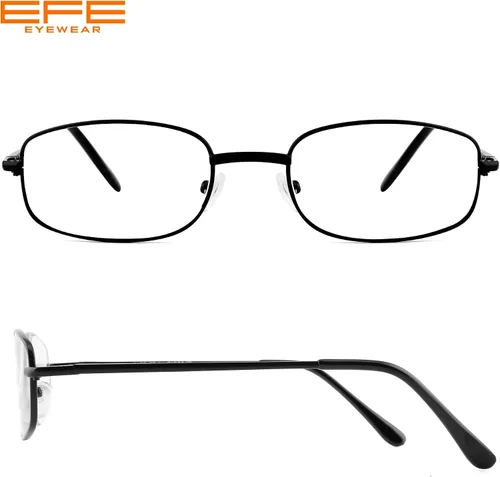 Miniatura 3 de EFE Lentes de lectura con marco de alambre de metal para hombres y mujeres, lentes ligeros con bisagra de resorte 1.0, paquete de 4