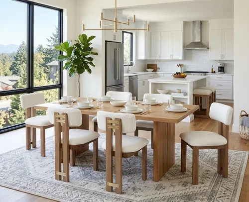 Miniatura 14 de RIVOVA Juego de 2 sillas de comedor de cocina, sillas de comedor modernas tapizadas, respaldo curvado, silla de comedor tapizada de lino con patas