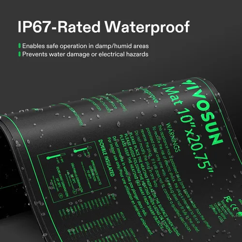 Miniatura 4 de Alfombrilla de calor Vivosun durable impermeable. Almohadilla de calefacción cálido hidropónico.