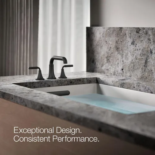 Miniatura 10 de Kohler T27417-4-BL Tone™ - Grifo de baño para montaje en cubierta, negro mate Mate negro