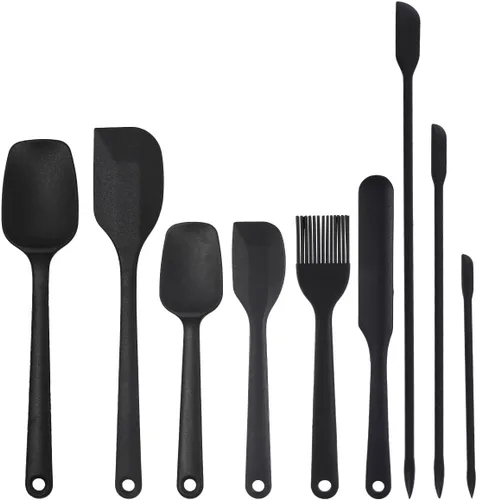 Miniatura 9 de Juego de 6 espátulas de silicona, antiadherentes y núcleo de acero inoxidable, sin BPA, utensilios de cocina aptos para lavavajillas para hornear