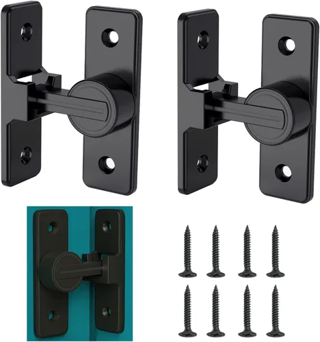 Miniatura 6 de Accesorios de cerradura de puerta de granero, cierres de puerta resistentes de 90 grados, pestillo de seguridad para puerta, cerradura de cerrojo