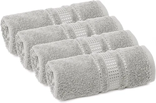 Miniatura 52 de Melissa Linen Toallas de Punta de Dedos Paquete de 4, 100% Algodón Turco, Toallas de Mano Pequeñas para Cuerpo y Cara, 12 x 18 pulgadas, Suaves