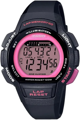 Miniatura 4 de Casio LWS-1000H-1AVCF Reloj de cuarzo digital para mujer de la serie Runner, color negro/verde