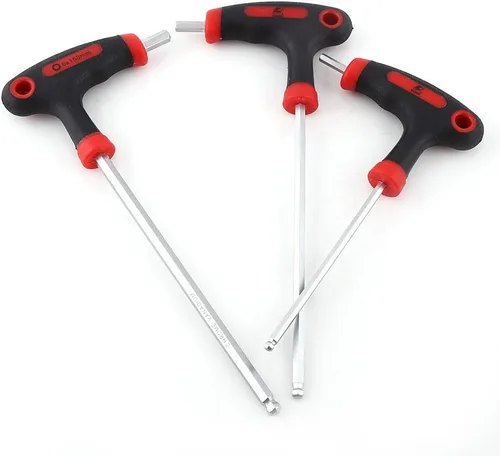 Miniatura 6 de Dioche Llave hexagonal, multiusos, fácil de transportar, llave hexagonal de pedal, herramienta multifuncional, llaves de llave de mango largo