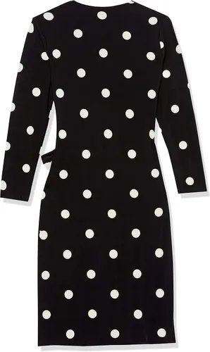 Miniatura 2 de Anne Klein Womens Anne Klein Petite Polka Dot Jersey Wrap Dress