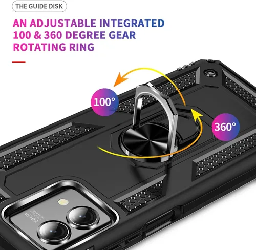 Miniatura 5 de Yiakeng Funda para Moto G Stylus 5G 2023, Motorola G Stylus 5G 2023 con protector de pantalla HD, fundas protectoras de grado militar con anillo