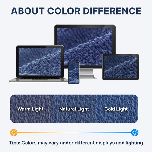 Miniatura 8 de PAULATO BY GA.I.CO. Funda para sillón, sofá, desmontable, para muebles, elástica, de doble vista, hecha en Italia, colección Mille Righe Azul