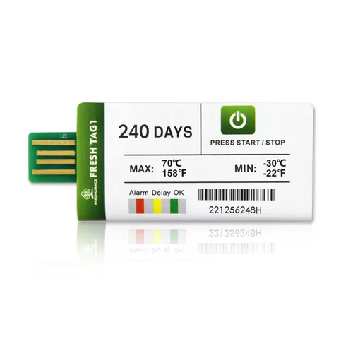 Miniatura 16 de Freshliance - Registrador de datos de temperatura desechable USB con 30000 puntos, informes PDF CSV automáticos de alta precisión, 7 días de uso