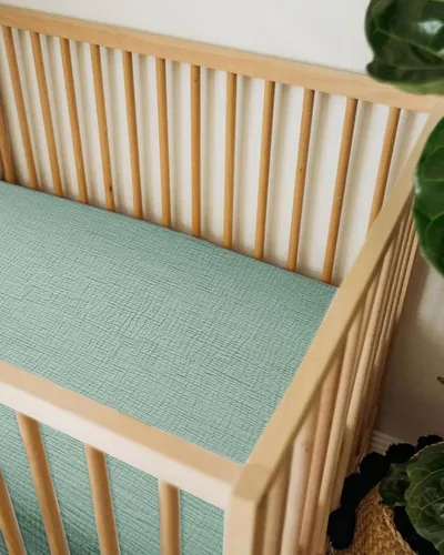 Miniatura 5 de Sábanas de cuna para niños y niñas, sábanas ajustables para cama de bebé y niño pequeño de 28" x 52", ropa de cama de colchón de cuna de muselina