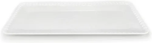 Miniatura 3 de KX-WARE Juego de 2 bandejas de melamina de 17 pulgadas, color blanco y rectangular, 100% melamina, aptas para lavavajillas, sin BPA