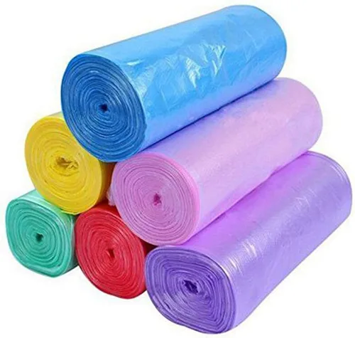 Bolsas de basura de colores de 5 galones (6 rollos) – Bolsas de basura de colores para el hogar, baño, dormitorio, inodoro, oficina, cubo de basura