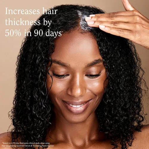 Miniatura 3 de Rizos Curls Tratamiento 2 en 1 de espuma espesante + moldeador, mejora el grosor del cabello, reduce la rotura, aumenta el volumen en las raíces
