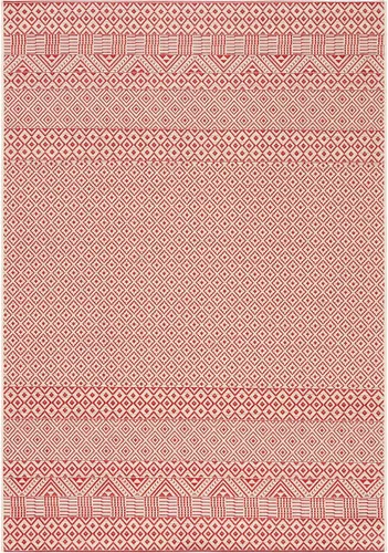 Miniatura 18 de SAFAVIEH Alfombra lavable para exteriores, colección Courtyard de 2.3 x 6.7 pies, beige y azul aguamarina, no desprende pelusa y es fácil