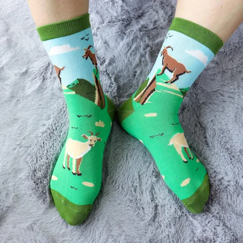 Miniatura 6 de Belloxis Corgi - Calcetines de algodón para mujeres y niñas enfermeras tortugas marinas pandas 5 pares