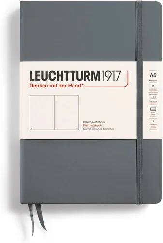 Miniatura 125 de LEUCHTTURM1917 - Cuaderno de tapa dura mediano A5 con 251 páginas numeradas para escritura y diario (verde menta, con puntos)