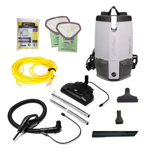 Miniatura 12 de ProTeam mochila aspiradora comercial, ProVac FS 6 mochila aspiradora con filtración HEPA de medios y kit de servicio de limpieza residencial, 6