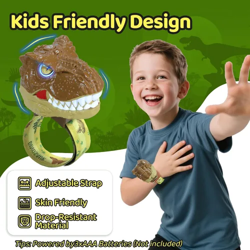 Miniatura 8 de Vvinca Walkie Talkies de dinosaurio para niños, paquete de 2 – Juguetes de juguete al aire libre para niños de 3 a 12 años, 1000 pies de largo