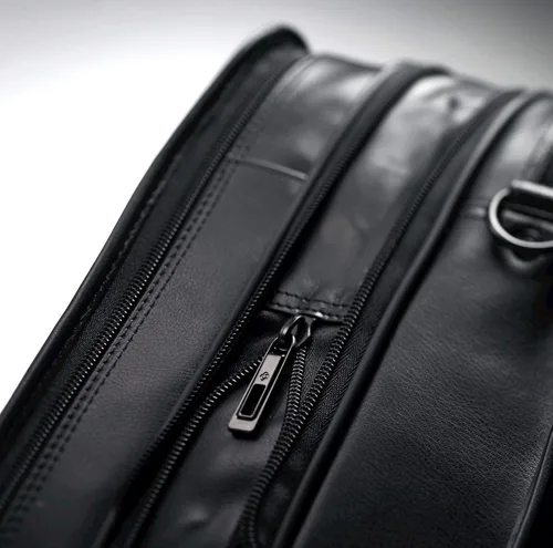 Miniatura 4 de Samsonite Maletín extensible de cuero de 17 pulgadas, Negro -, Maletín extensible de cuero
