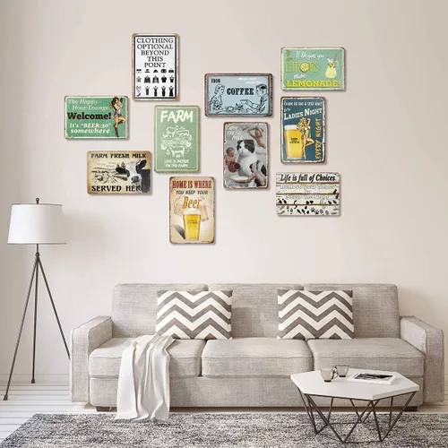 Miniatura 6 de Letreros de esquí vintage retro divertidos para descargar aquí, póster vertical para dormitorio, cartel de metal de 16 x 12 pulgadas