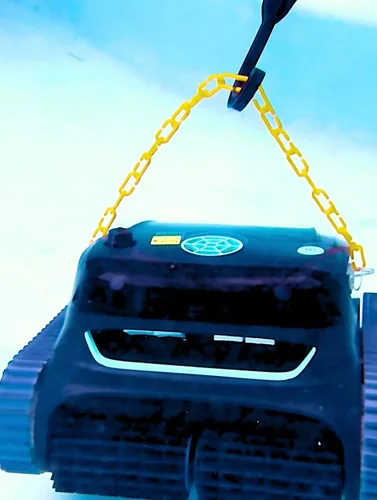 Miniatura 8 de Gancho de correa azul para limpiador robótico de piscinas, robot retidor de pared y línea de flotación, piscinas enterradas, inalámbrica, funciona