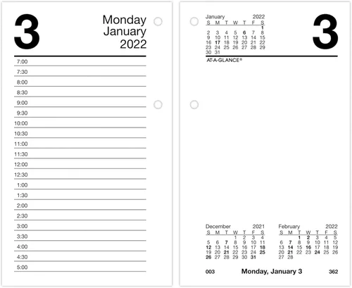 Miniatura 7 de AT-A-GLANCE- Recambio para calendario diario para 2022, 9 x 15 cm, estándar, Financiero, (S17050)