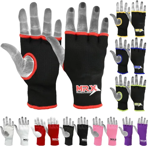 Miniatura 10 de Muay Thai - Guantes interiores de boxeo protectores para mano, puño de MMA (rosa, L)