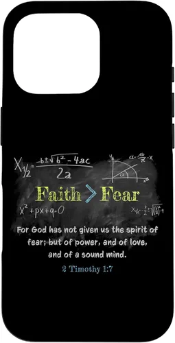 Miniatura 20 de Faith > Fear 2 Timothy 1:7 Christian Verse Math Equation Case for iPhone 17