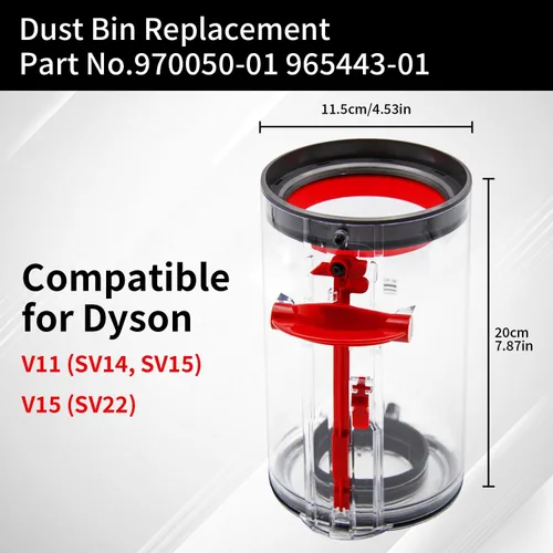 Miniatura 2 de Piezas de repuesto de la cubeta de polvo, para V11 V15 SV14 SV15 SV22 Detect Slim, accesorio del contenedor de la aspiradora, cubeta transparente
