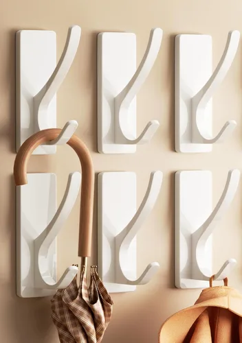 Miniatura 9 de Ganchos autoadhesivos para colgar: gancho de pared de acero inoxidable resistente para toallas, mochilas, sombreros, baño, recámara, puerta, gancho