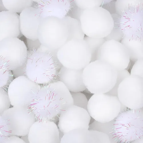 Miniatura 14 de Phinus 200 pompones de 1 pulgada para manualidades, pompones suaves y esponjosos, para decoración de manualidades y manualidades