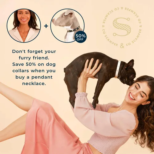 Miniatura 6 de SCAMPER & CO Collar con colgante de raza de perro para mujeres y niñas, dije de cachorro de piedra preciosa auténtica y circonita cúbica, regalo