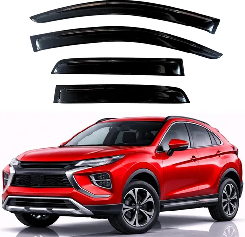 Miniatura 241 de KPY Visor de ventana compatible con Hyundai Tucson 2021-2025, 4 piezas de deflector de ventilación para ventana lateral, estilo Mugen, protector