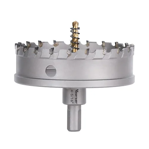 Miniatura 10 de Sierra perforadora de carburo de 1-1/2 pulgadas (1.496 in) para metal duro, cortador de agujeros con punta de carburo de tungsteno con broca piloto