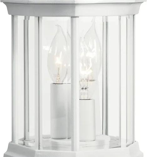 Miniatura 4 de Kichler Chesapeake - Lámpara de pared para exteriores de 14.75 pulgadas, 3 luces, con cristal biselado transparente, color blanco