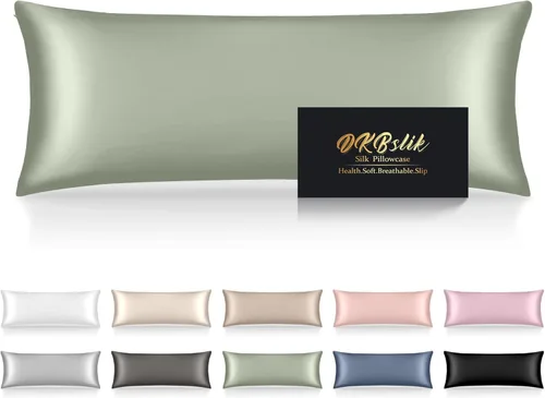 Miniatura 15 de Funda de almohada de seda para cabello y piel, fundas de almohada de seda de morera tamaño estándar, anti-acné, refrescante para dormir, seda Rosa