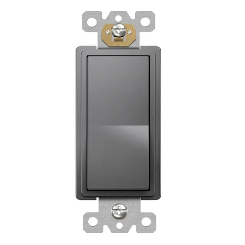 Miniatura 14 de ENERLITES Interruptor de luz de paleta decorativa de 3 vías, acabado brillante, un solo polo o tres vías, 3 cables, tornillo de puesta a tierra