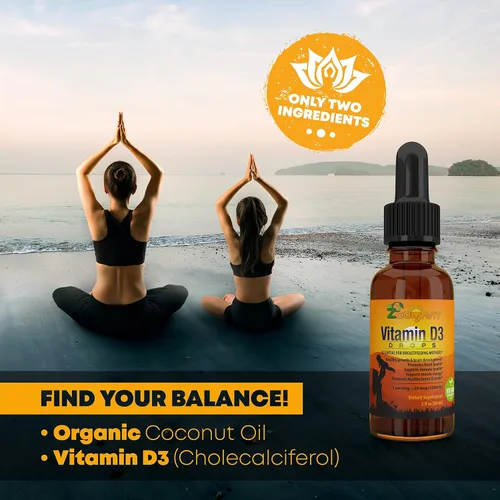 Miniatura 3 de Gotas de vitamina D para bebés, gotas de vitamina D para bebés, 1000 UI, 2 onzas líquidas, vitamina D3 orgánica con fórmula de máxima absorción