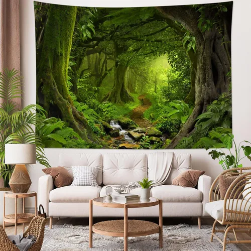 Miniatura 14 de HVEST Tapiz de fase lunar para colgar en la pared, cielo morado con nubes, estrellas, decoración de pared celestial, paisaje natural, decoración