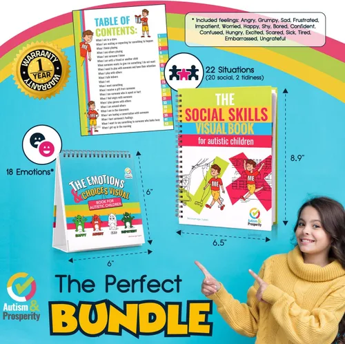 Miniatura 4 de Autismo & Prosperidad Tarjetas de Aprendizaje de Emociones y Habilidades Sociales para Niños Autistas Niños con TEA Niños Niñas Adolescentes