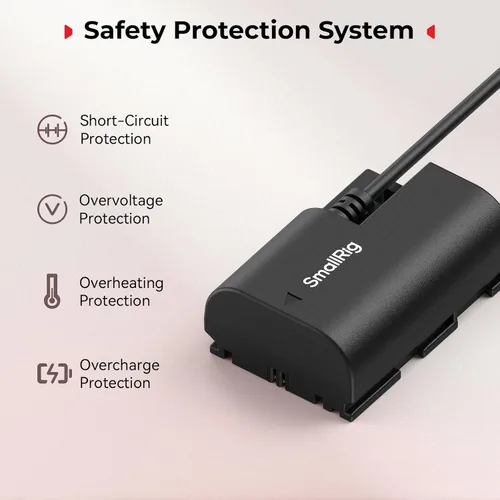 Miniatura 7 de SMALLRIG Batería ficticia para Canon LP-E6P, adaptador de alimentación D-Tap para cámara Canon EOS R6 Mark III, R5 Mark II, R6 Mark II R5, R5C, R6